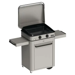 Ensembles Planchas Et Dessertes></noscript>Camif ENO Ensemble Plancha sign Gaz 65, Couvercle et Chariot - Inox