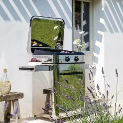 Ensembles Planchas Et Dessertes></noscript>Camif ENO Ensemble Plancha sign Gaz 65, Couvercle et Chariot - Inox