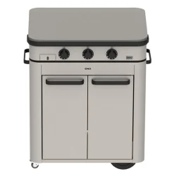 Ensembles Planchas Et Dessertes>Camif ENO Ensemble Plancha sign Gaz 80, Couvercle et Chariot - Inox