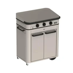 Ensembles Planchas Et Dessertes></noscript>Camif ENO Ensemble Plancha sign Gaz 80, Couvercle et Chariot - Inox