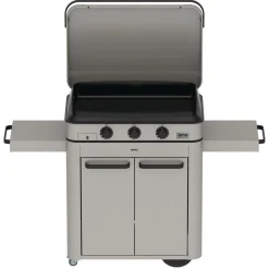 Ensembles Planchas Et Dessertes></noscript>Camif ENO Ensemble Plancha sign Gaz 80, Couvercle et Chariot - Inox