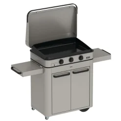 Ensembles Planchas Et Dessertes></noscript>Camif ENO Ensemble Plancha sign Gaz 80, Couvercle et Chariot - Inox