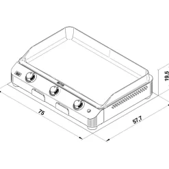 Planchas></noscript>Camif ENO Plancha Fusion Gaz 75 - Inox