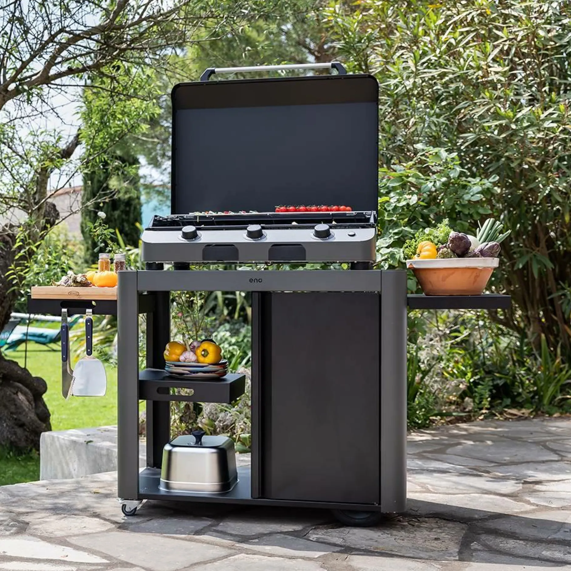 Planchas>Camif ENO Plancha Fusion Gaz 75 - Acier Gris