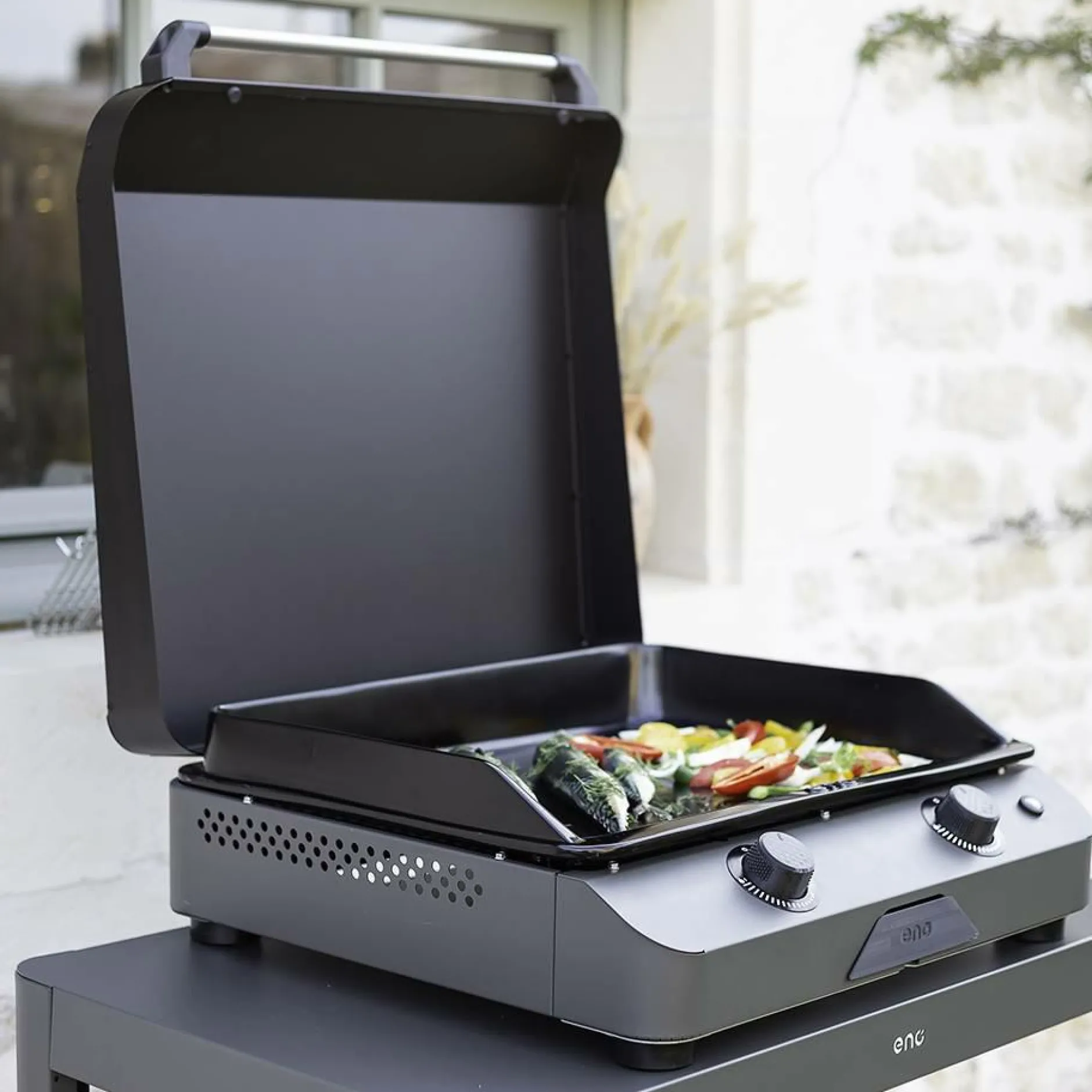 Planchas>Camif ENO Plancha Fusion Gaz 60 en Acier Gris Cargo