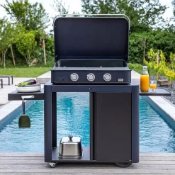 Planchas>Camif ENO Plancha sign Gaz 80 en Acier - Bleu Navy