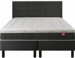 Ensembles Matelas Et Sommier>Camif EPEDA Ensemble 5 en 1 Boxspring Enchanteur - - 2 x 80 x 200 cm Gris