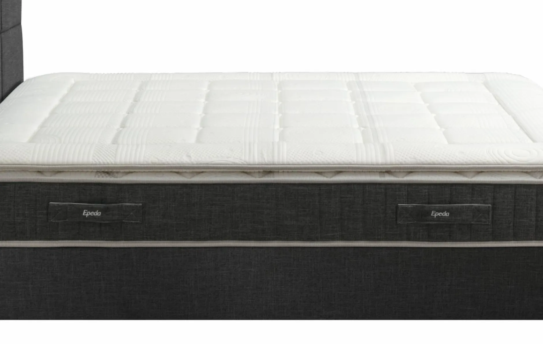 Ensembles Matelas Et Sommier>Camif EPEDA Ensemble 5 en 1 Boxspring Enchanteur - - 2 x 100 x 200 cm Gris