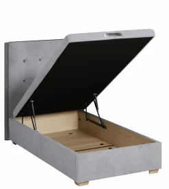 Sommiers 140 X 190 Cm|Sommiers 160 X 200 Cm></noscript>Camif EPEDA Sommier coffre 34 cm Hercule - - 90 x 200 cm Gris Souris