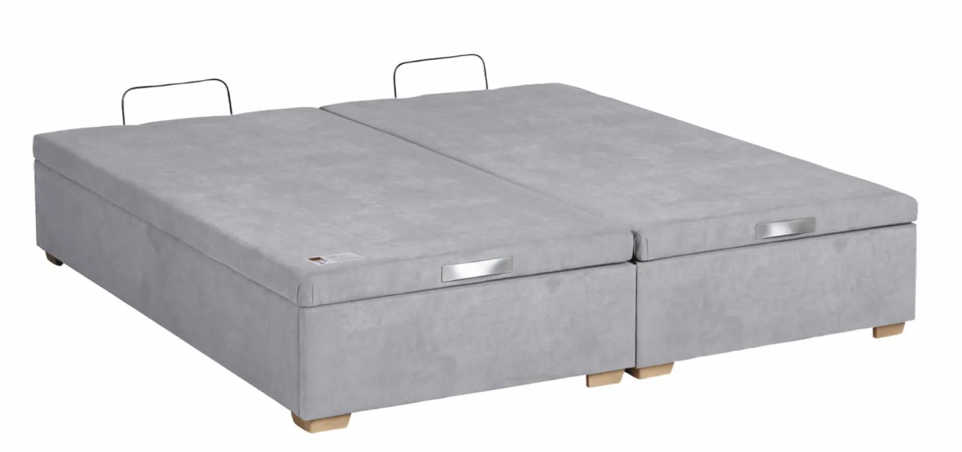 Sommiers 140 X 190 Cm|Sommiers 160 X 200 Cm>Camif EPEDA Sommier coffre 34 cm Hercule - - 2 x 90 x 200 cm Gris Souris