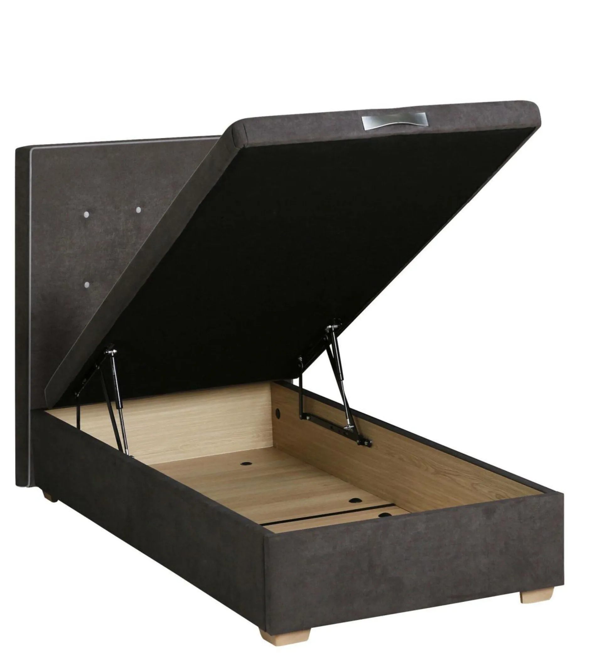 Sommiers 140 X 190 Cm|Sommiers 160 X 200 Cm>Camif EPEDA Sommier coffre 34 cm Hercule - - 90 x 200 cm Gris Béton