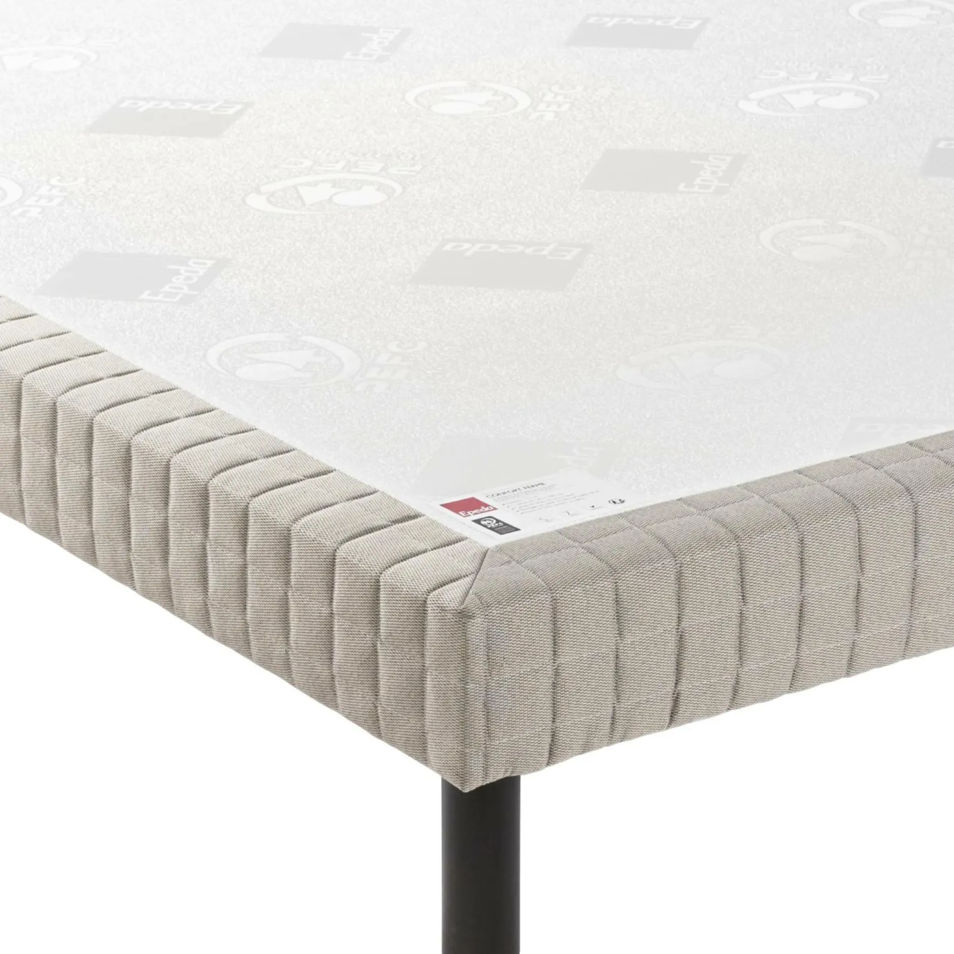 Sommiers 90 X 190 Cm|Sommiers 140 X 190 Cm>Camif EPEDA Sommier tapissier à lattes 15 cm Nature - - 100 x 190 cm Gris Foncé