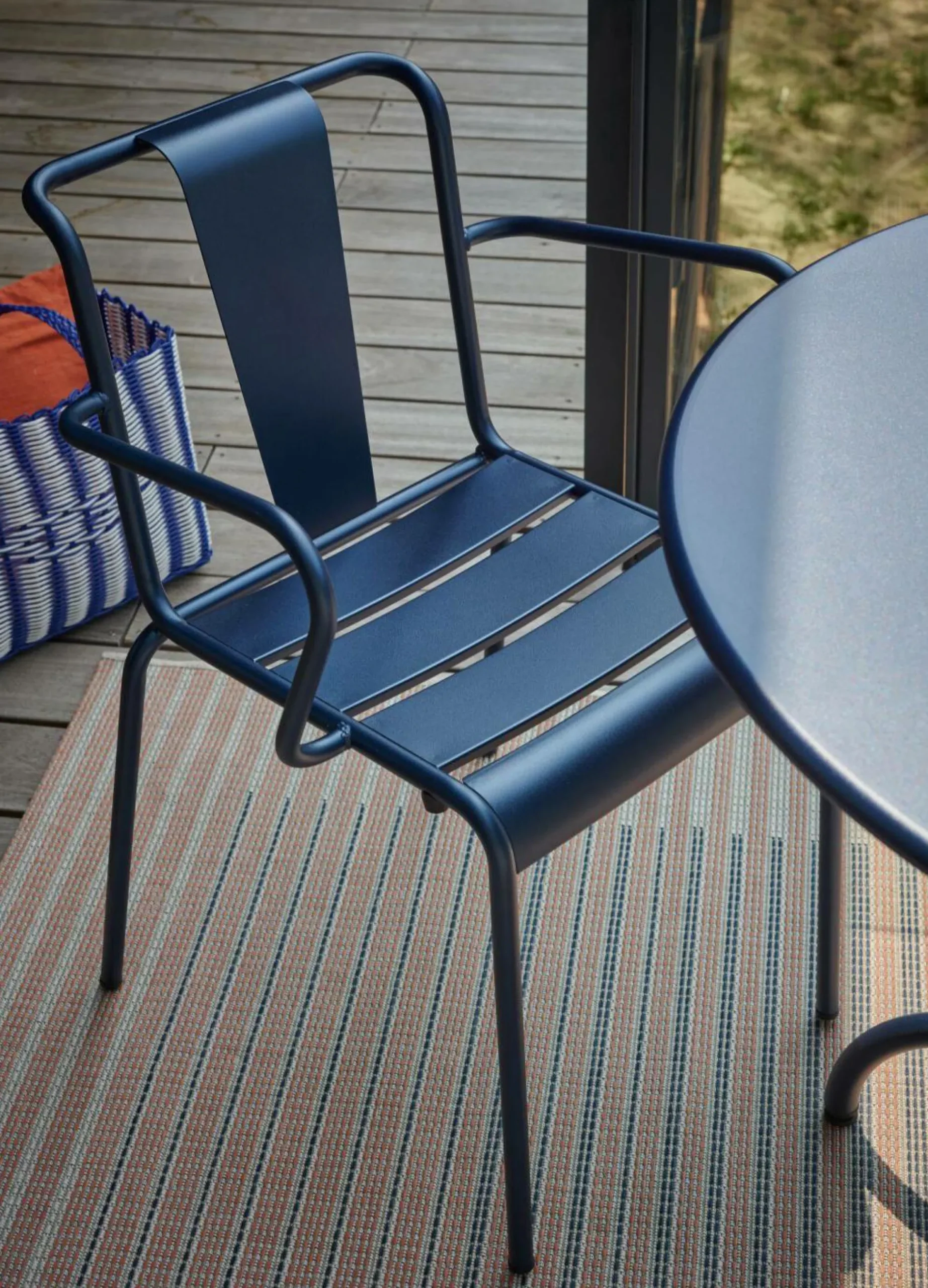 Fauteuils De Jardin>Camif EREME Lot de 2 Fauteuils Paname - Bleu Lazuli