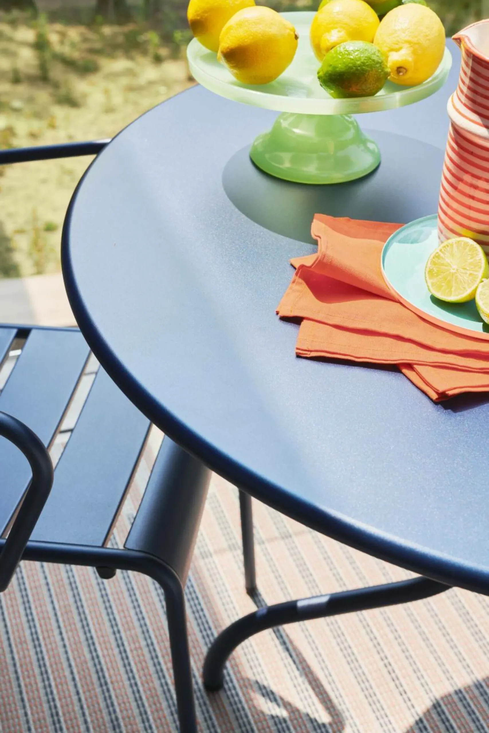 Fauteuils De Jardin>Camif EREME Lot de 2 Fauteuils Paname - Bleu Lazuli