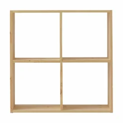 Etagères>Camif Etagère bois massif 2x2 cases Elio