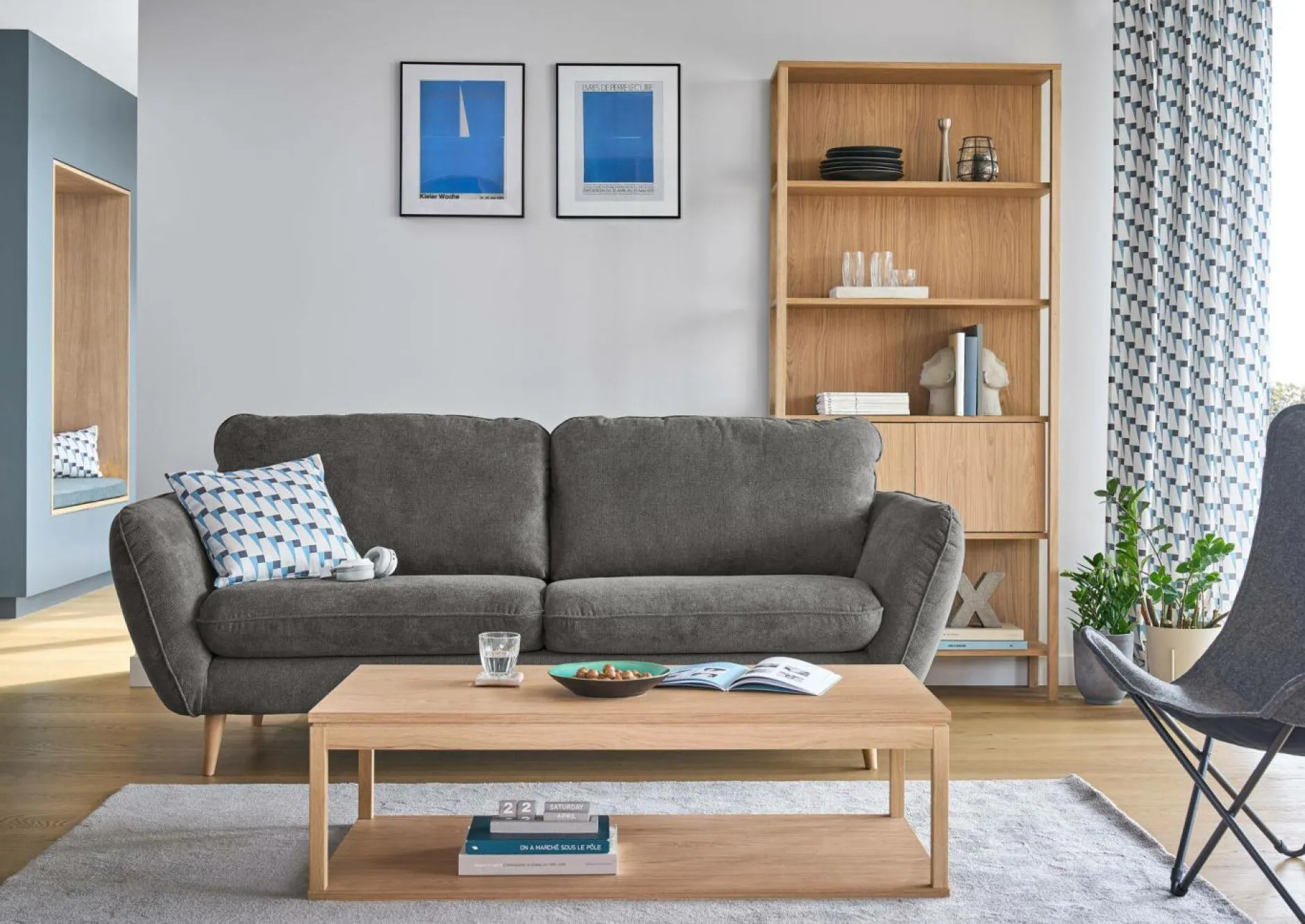 Bibliothèques>Camif Etagère décor bois L90cm Simon