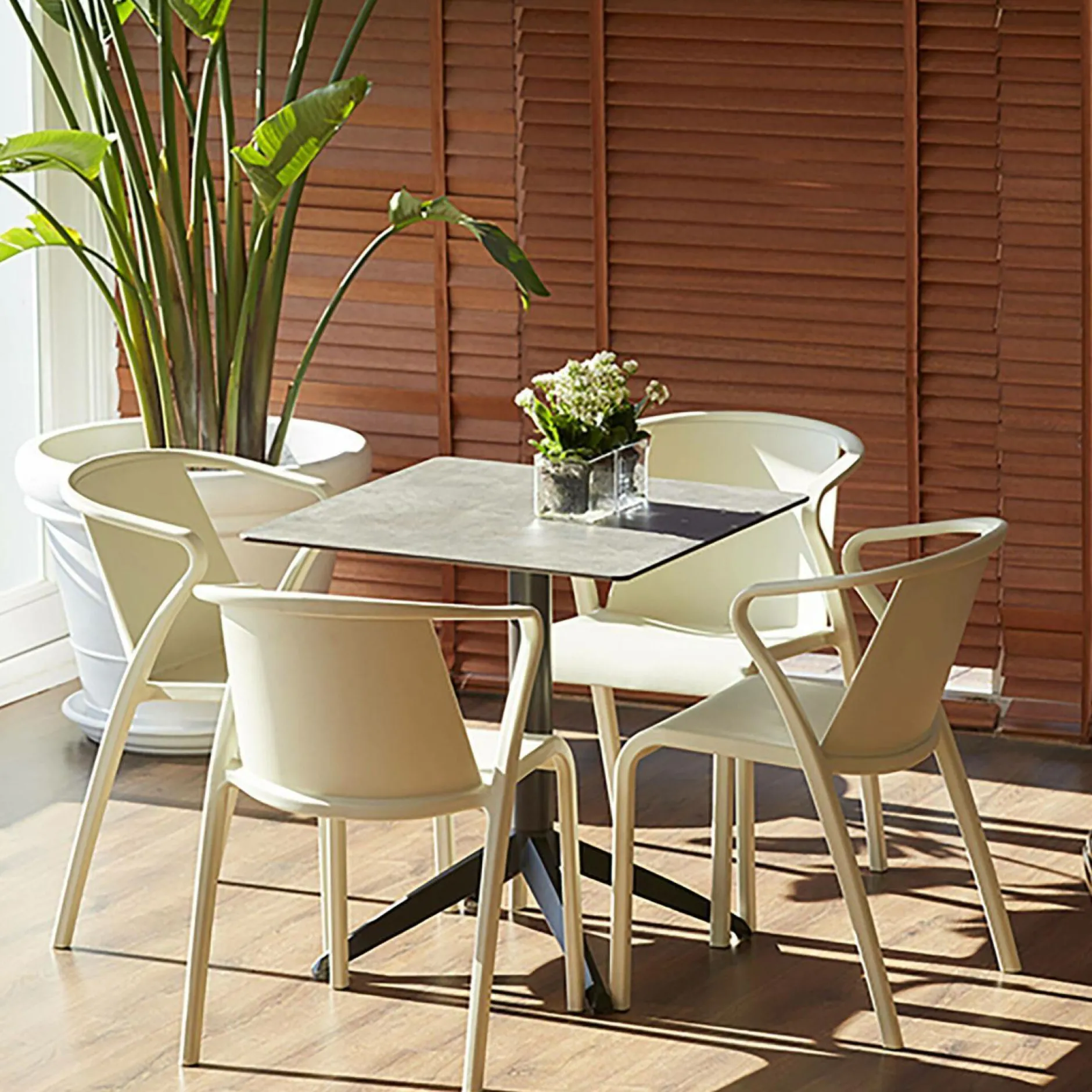 Fauteuils De Jardin>Camif EZPELETA Lot de 2 Fauteuils Empilables Fado - Moutarde