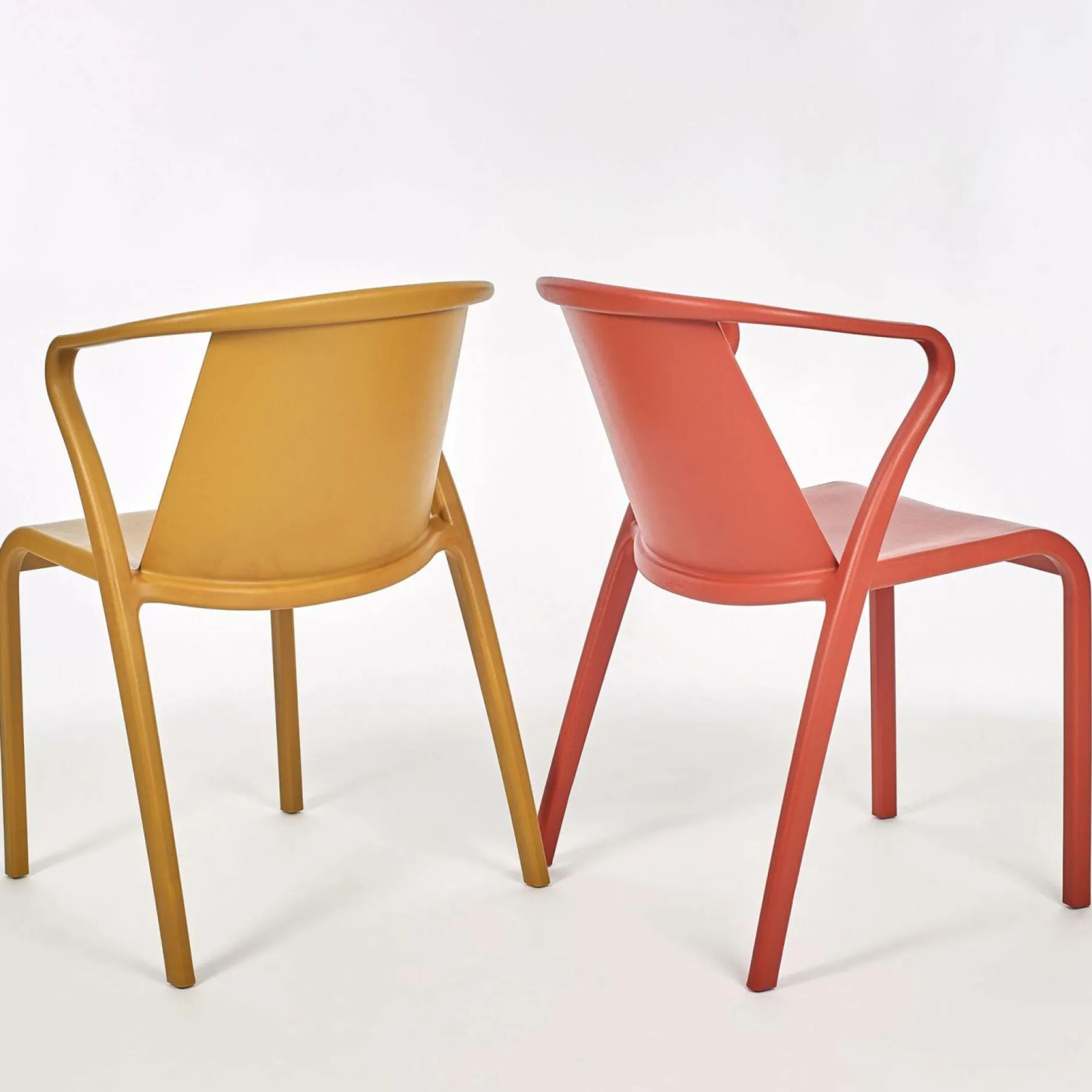 Fauteuils De Jardin>Camif EZPELETA Lot de 2 Fauteuils Empilables Fado - Moutarde