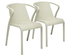 Fauteuils De Jardin>Camif EZPELETA Lot de 2 Fauteuils Empilables Fado - Sable