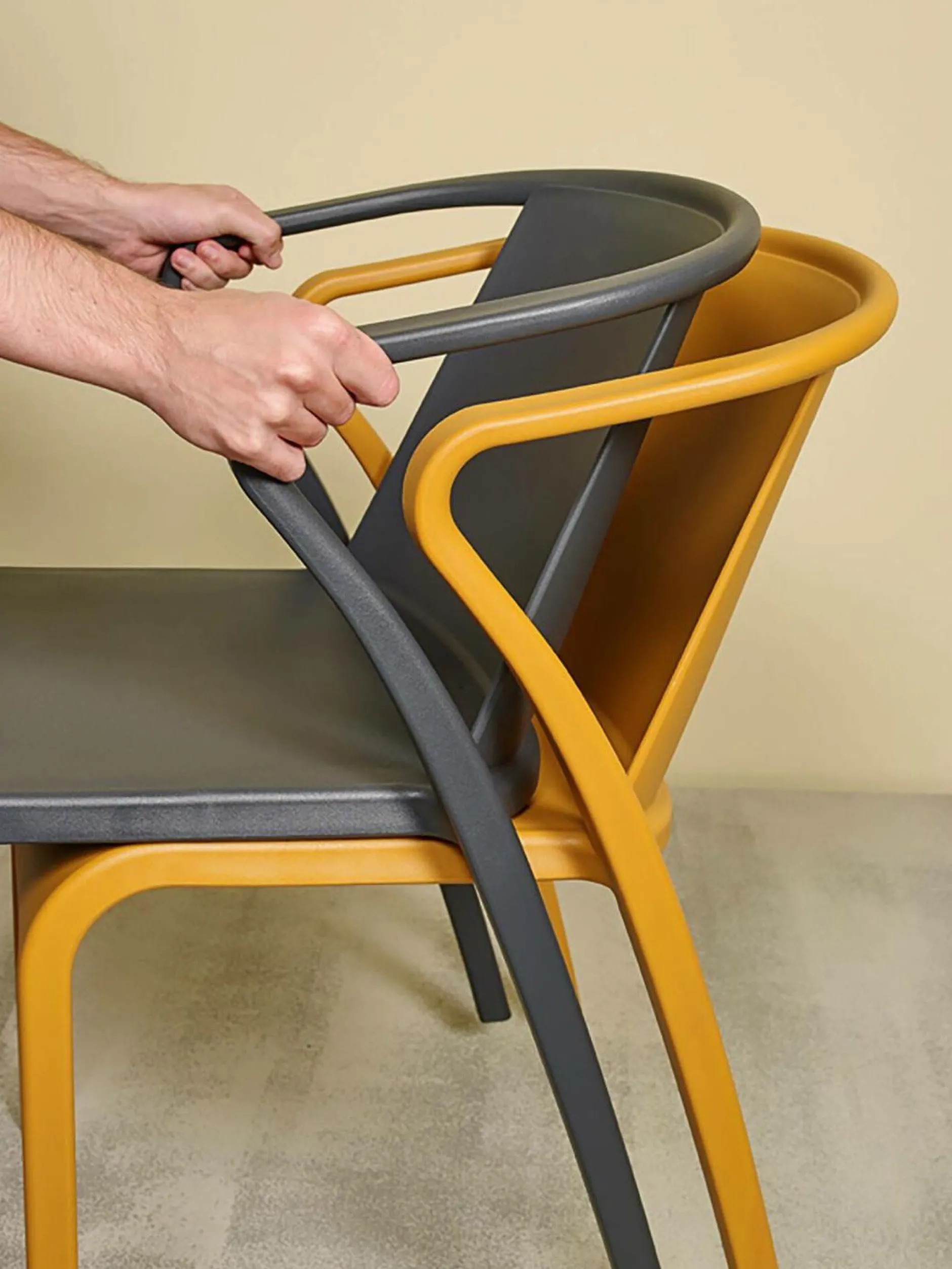 Fauteuils De Jardin>Camif EZPELETA Lot de 2 Fauteuils Empilables Fado - Rouge brique