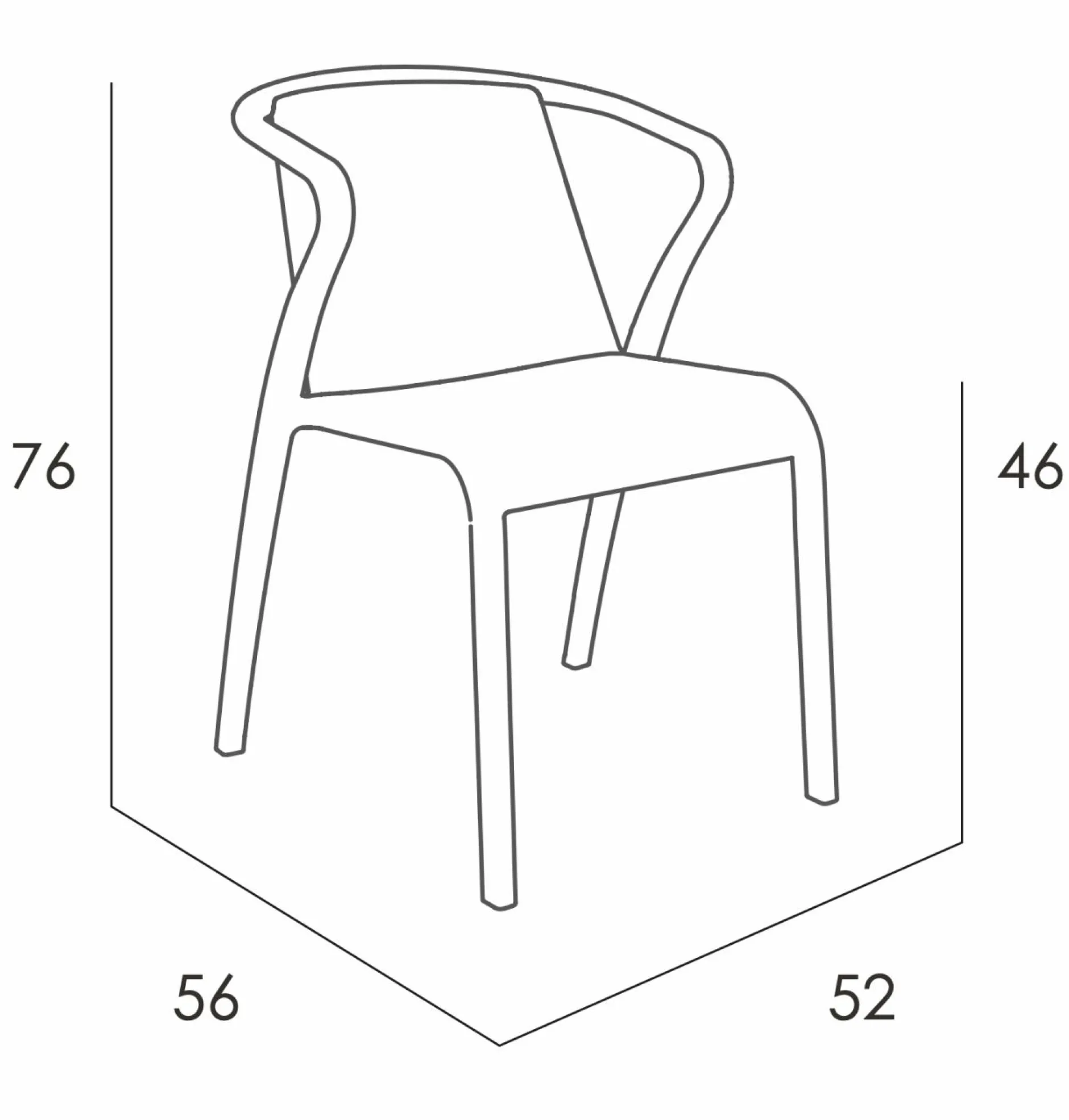 Fauteuils De Jardin>Camif EZPELETA Lot de 2 Fauteuils Empilables Fado - Anthracite