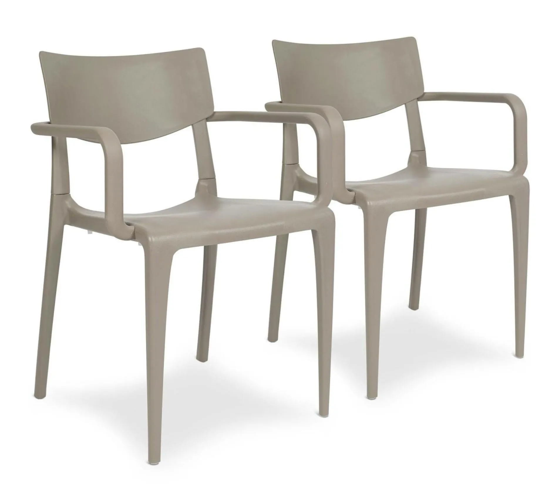 Fauteuils De Jardin>Camif EZPELETA Lot de 2 Fauteuils Empilables Town - Taupe