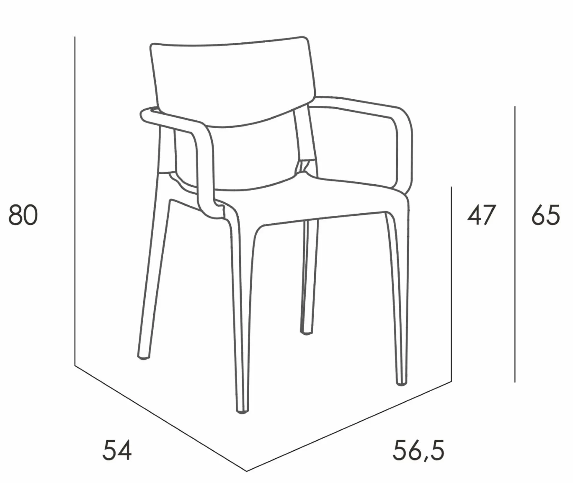 Fauteuils De Jardin>Camif EZPELETA Lot de 2 Fauteuils Empilables Town - Taupe