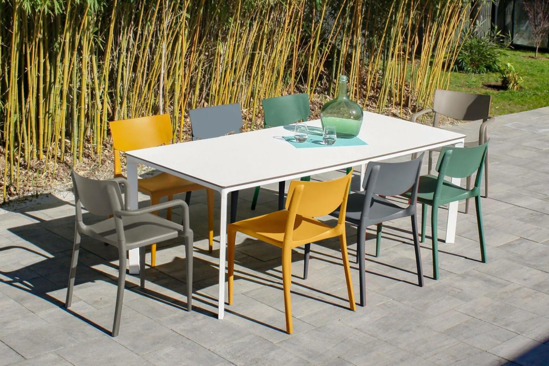 Fauteuils De Jardin>Camif EZPELETA Lot de 2 Fauteuils Empilables Town - Anthracite