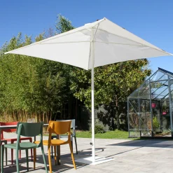 Parasols></noscript>Camif EZPELETA Parasol 250 x 250 cm Eolo en Aluminium - Blanc