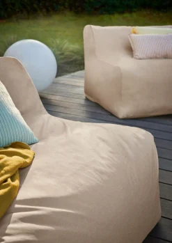 Poufs, Poires Et Coussins De Sol|Poufs, Poires Et Coussins De Sol></noscript>Camif Fauteuil de Jardin Recyclé Heva - Sable