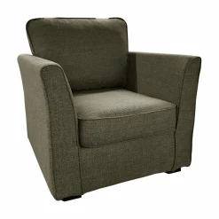 Canapés Droits|Canapés Fixes>Camif Fauteuil tissu déhoussable Marbella - Vert Forêt