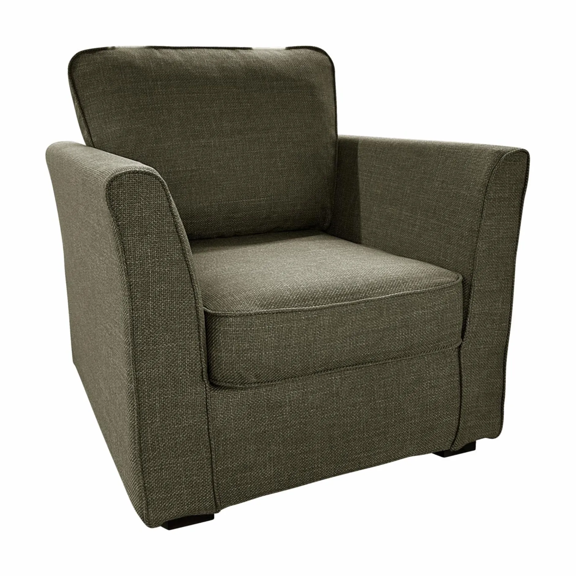 Canapés Droits|Canapés Fixes>Camif Fauteuil tissu déhoussable Marbella - Vert Forêt