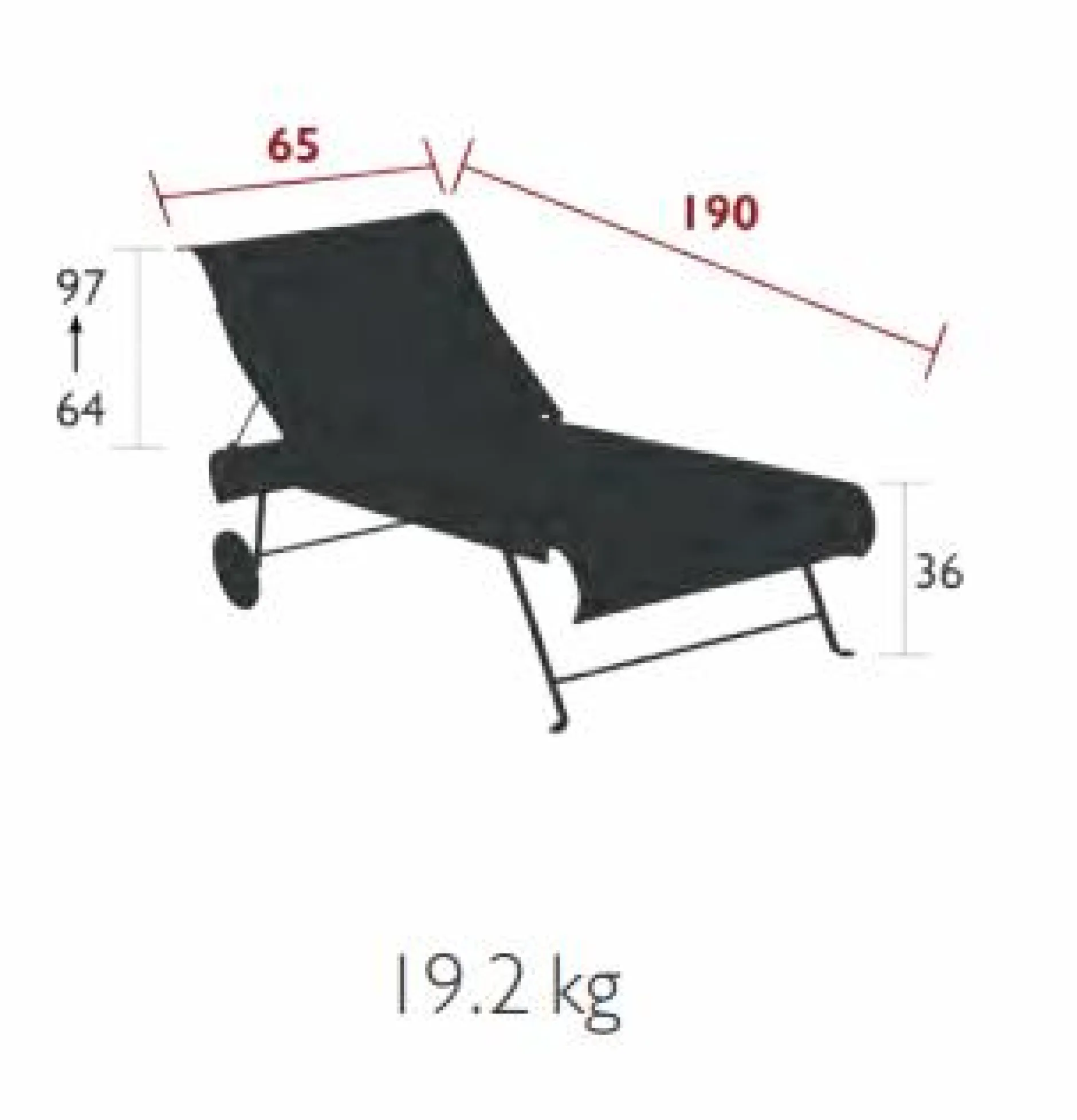 Bains De Soleil>Camif FERMOB Bain de Soleil Pliant Dune en Acier - Cactus