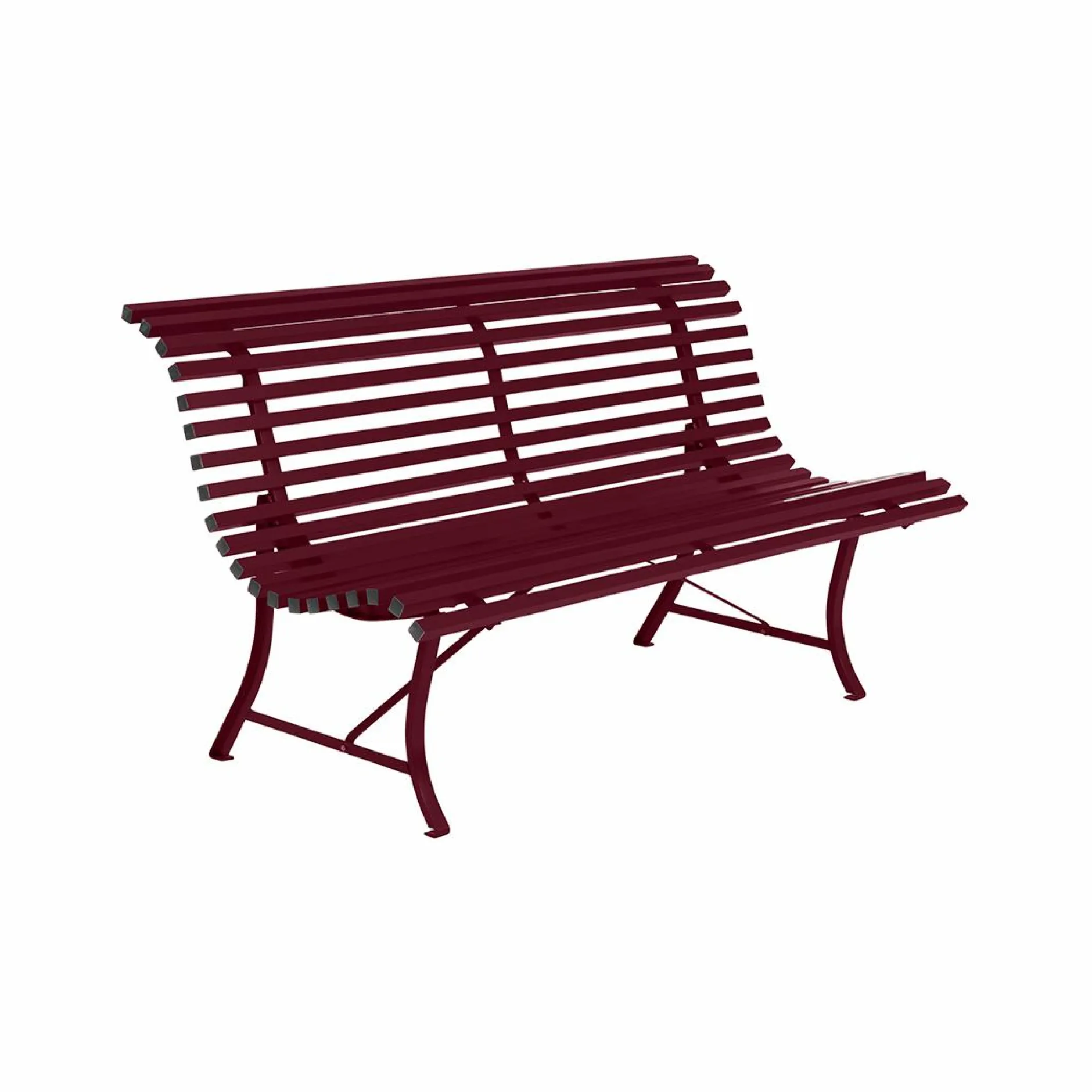 Bancs De Jardin>Camif FERMOB Banc 3 Places 150 cm Louisiane en Acier - Cerise Noire