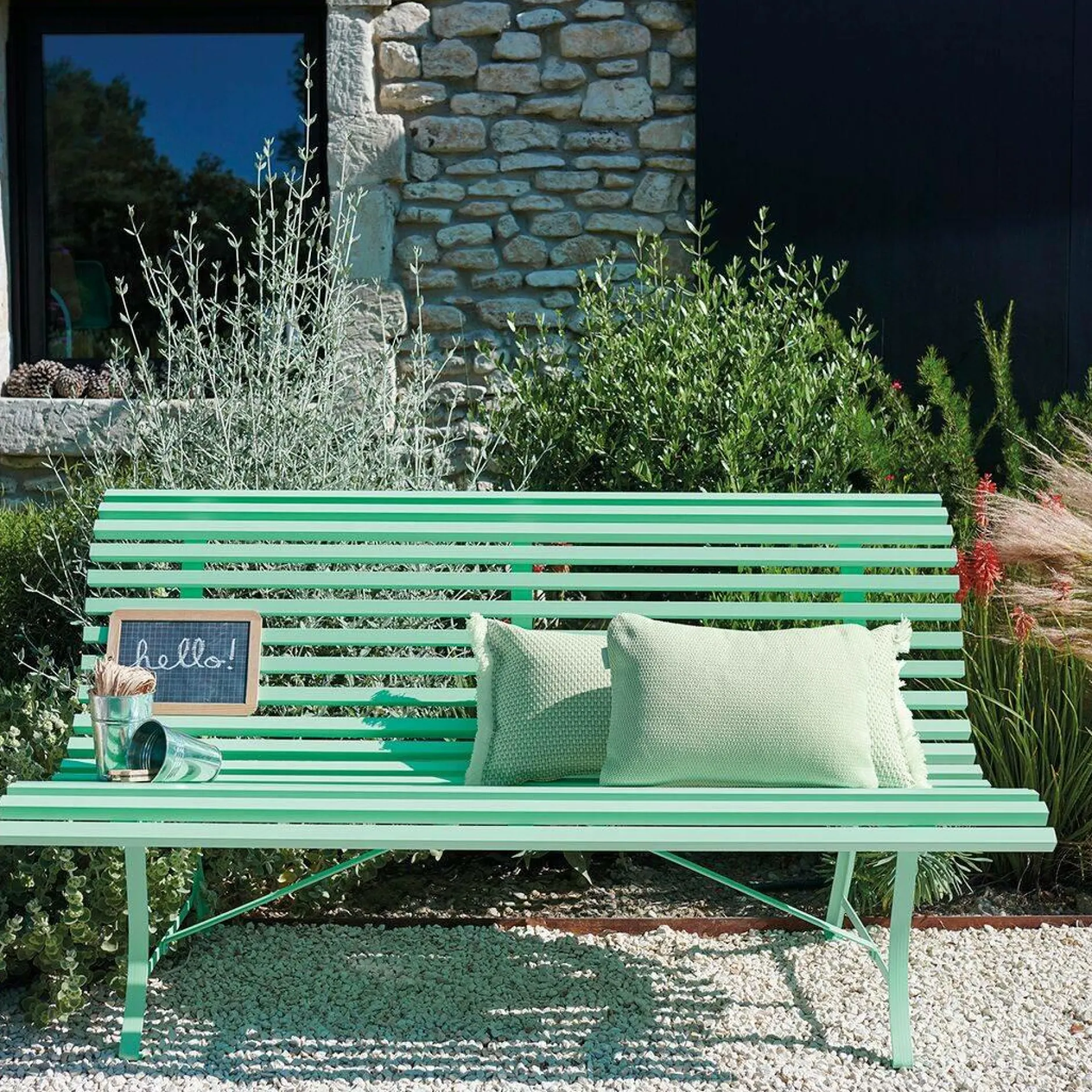 Bancs De Jardin>Camif FERMOB Banc 3 Places 150 cm Louisiane en Acier - Muscade