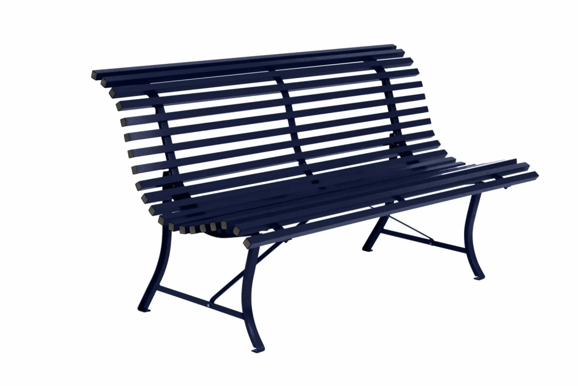 Bancs De Jardin>Camif FERMOB Banc 3 Places 150 cm Louisiane en Acier - Bleu Abysse
