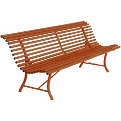 Bancs De Jardin>Camif FERMOB Banc 3 Places 150 cm Louisiane en Acier - Orange Confite