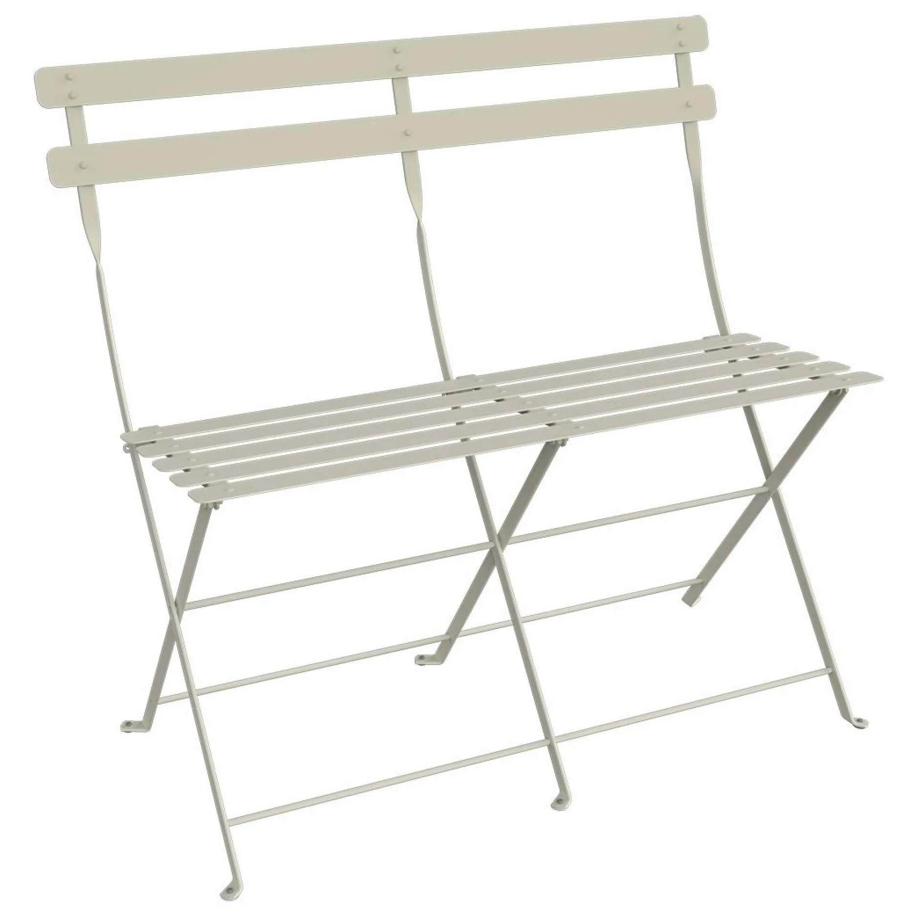 Canapés Et Fauteuils De Jardin>Camif FERMOB Banquette Pliante 2 Places Bistro en Acier - Gris Argile