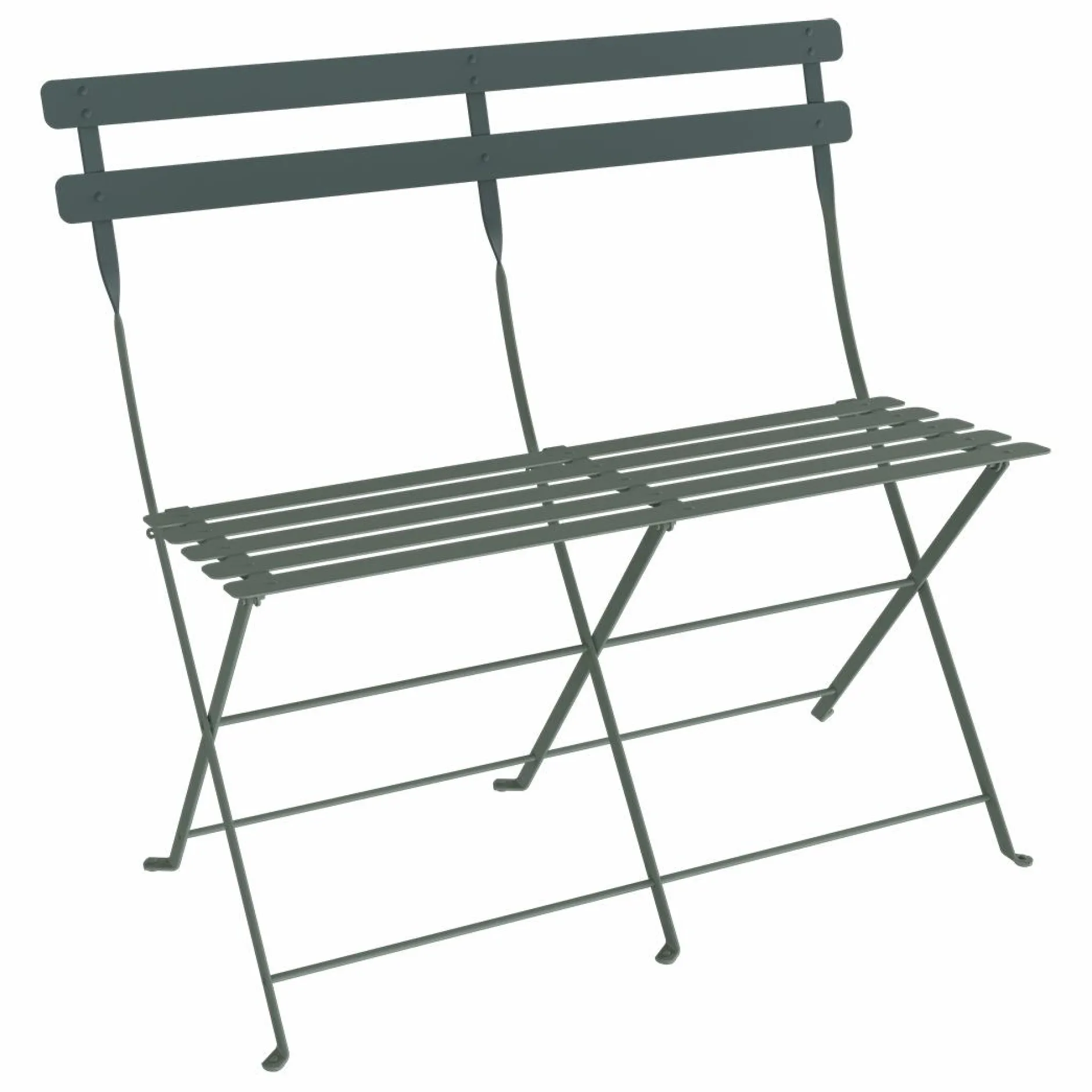 Canapés Et Fauteuils De Jardin>Camif FERMOB Banquette Pliante 2 Places Bistro en Acier - Gris Orage