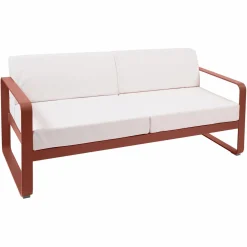 Canapés Et Fauteuils De Jardin>Camif FERMOB Canapé 2 Places Bellevie Blanc Grisé en Aluminium - Ocre Rouge