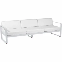 Canapés Et Fauteuils De Jardin>Camif FERMOB Canapé 3 Places Bellevie Grisé en Aluminium - Blanc