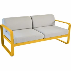 Canapés Et Fauteuils De Jardin>Camif FERMOB Canapé 2 Places Bellevie Gris Flanelle en Aluminium - Miel Texturé