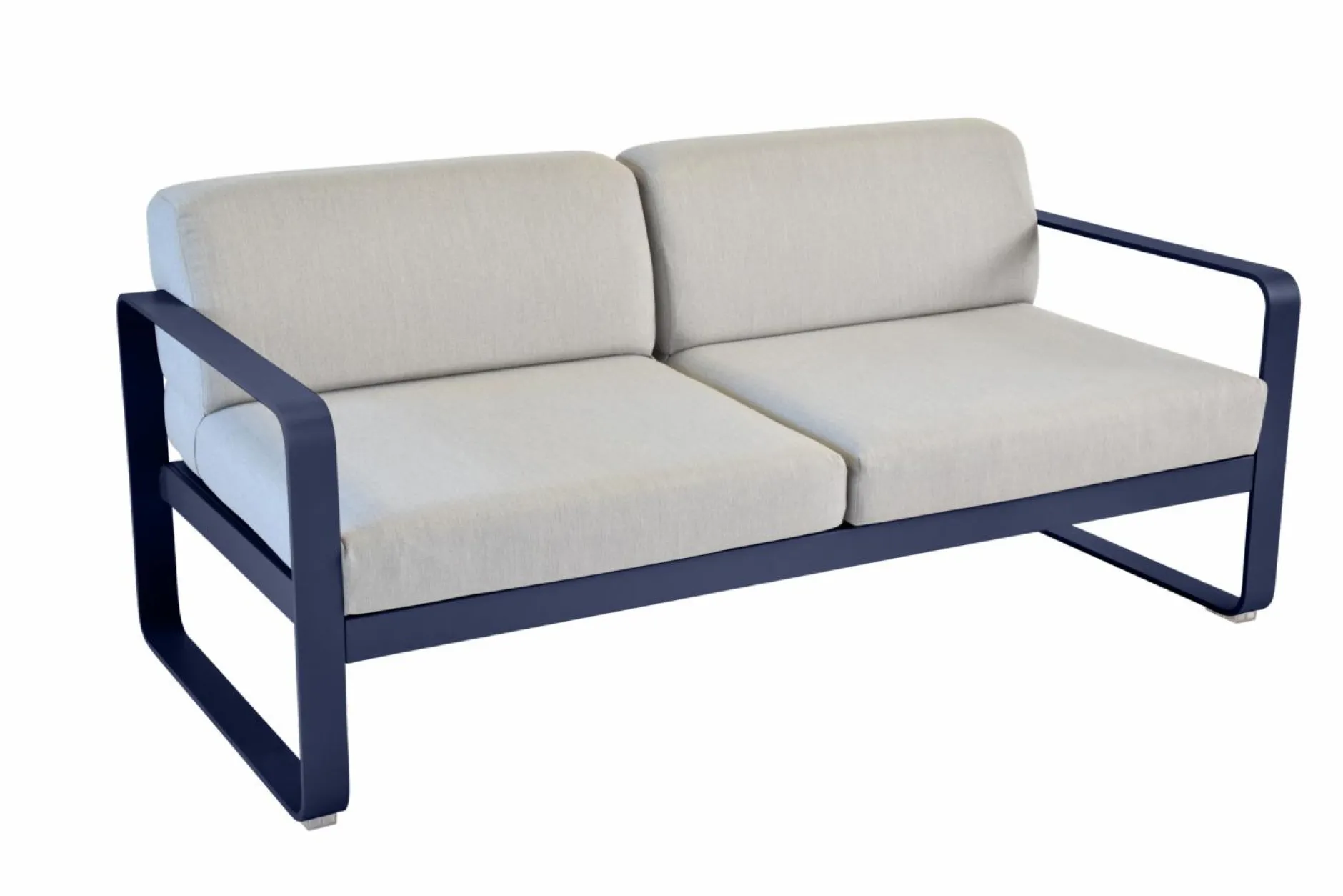 Canapés Et Fauteuils De Jardin>Camif FERMOB Canapé 2 Places Bellevie Gris Flanelle en Aluminium - Bleu Abysse