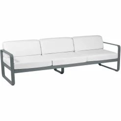 Canapés Et Fauteuils De Jardin>Camif FERMOB Canapé 3 Places Bellevie Blanc Grisé en Aluminium - Gris Orage