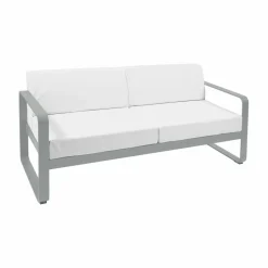 Canapés Et Fauteuils De Jardin>Camif FERMOB Canapé 2 Places Bellevie Blanc Grisé en Aluminium - Gris Lapili