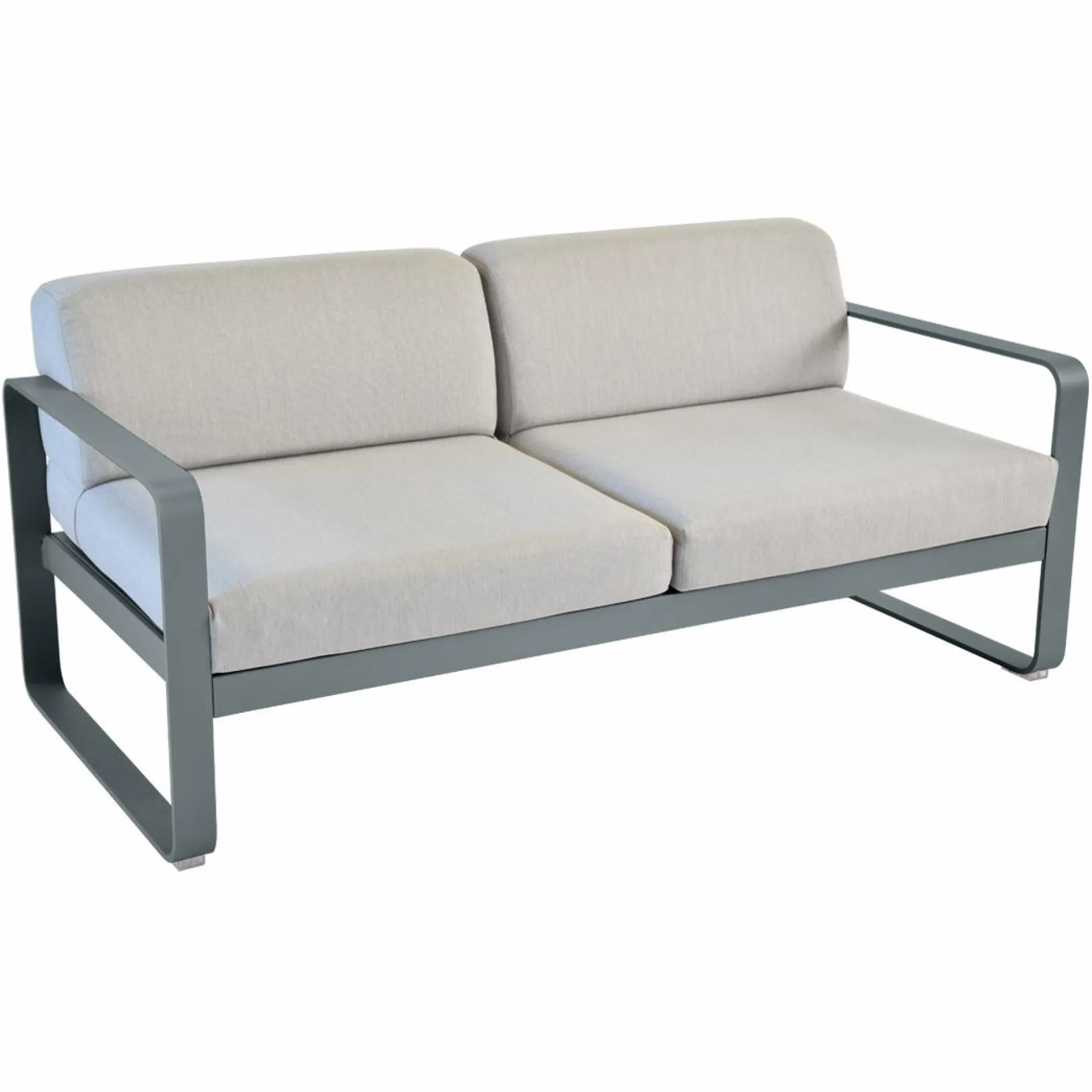 Canapés Et Fauteuils De Jardin>Camif FERMOB Canapé 2 Places Bellevie Gris Flanelle en Aluminium - Gris Orage