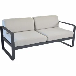 Canapés Et Fauteuils De Jardin>Camif FERMOB Canapé 2 Places Bellevie Gris Flanelle en Aluminium - Carbone
