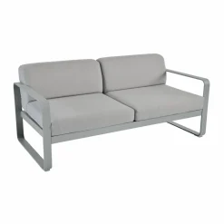 Canapés Et Fauteuils De Jardin>Camif FERMOB Canapé 2 Places Bellevie Gris Flanelle en Aluminium - Gris Lapili