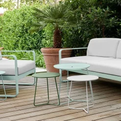 Canapés Et Fauteuils De Jardin></noscript>Camif FERMOB Canapé 2 Places Bellevie Blanc Grisé en Aluminium - Tilleul