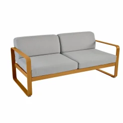 Canapés Et Fauteuils De Jardin>Camif FERMOB Canapé 2 Places Bellevie Gris Flanelle en Aluminium - Pain d'épice